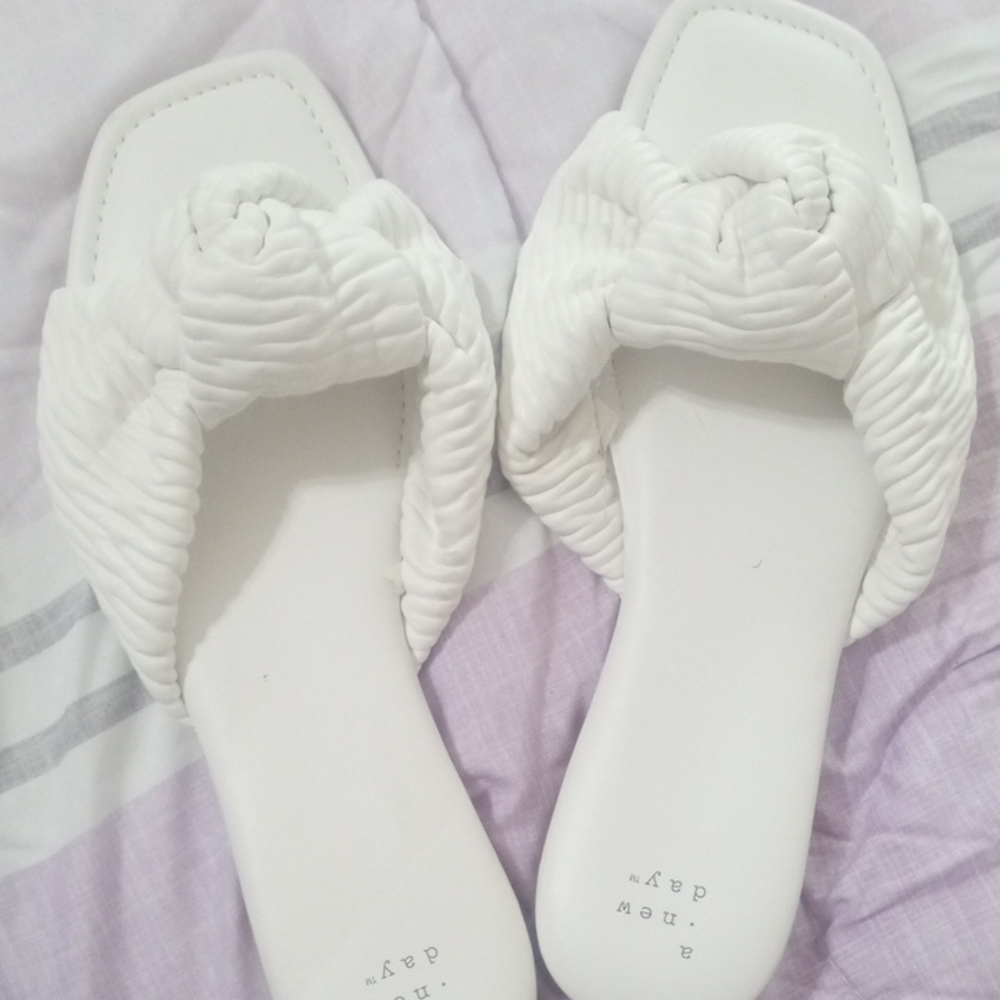 a new day Ivory Textured Sandals